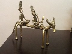 brass tribal music band on cow